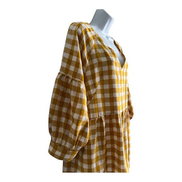 Maeve April Gingham Babydoll Blouse - Picture 4 of 10